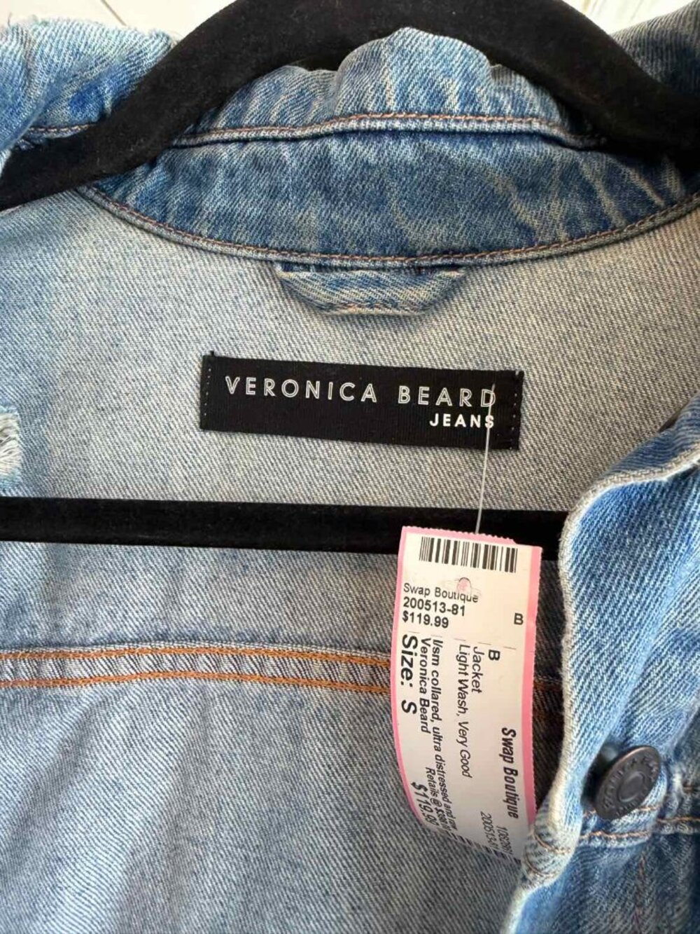 Veronica Beard Light Wash Size S Jacket - Picture 4 of 5
